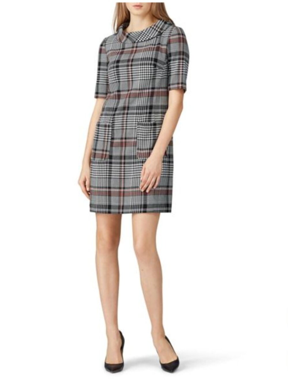 NWT Trina Turk Grey Plaid Maleko Dress print-grey Size 4